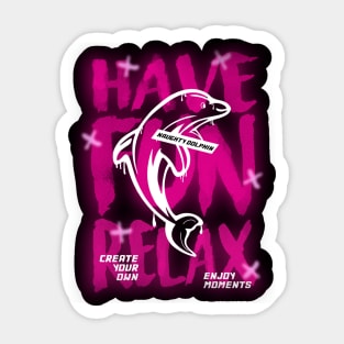 Naughty Dolphin Sticker